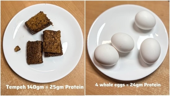 Fitness coach Dharma Kumar shared tips on hitting 100g protein per day, listing non-veg options like prawns, eggs, chicken breast, and tuna, as well as veg options like soya chunks, skyr, whey, paneer, and tempeh. (Instagram/ _beardholic_)