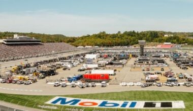 The NASCAR Cup Series field races on “The Magic Mile” in front of a sold-out New Hampshire Motor Speedway crowd on Sunday, Sept. 21, 2025.