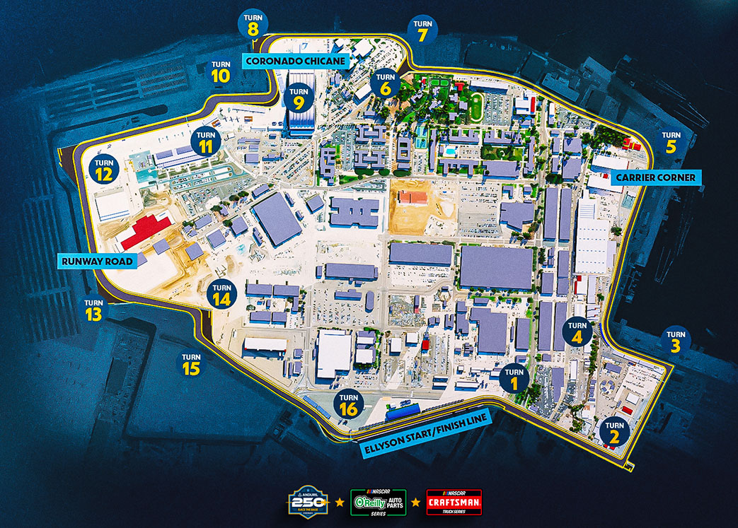 NASCAR lifts the curtain on its latest venture, the Naval Base Coronado Street Course in San Diego