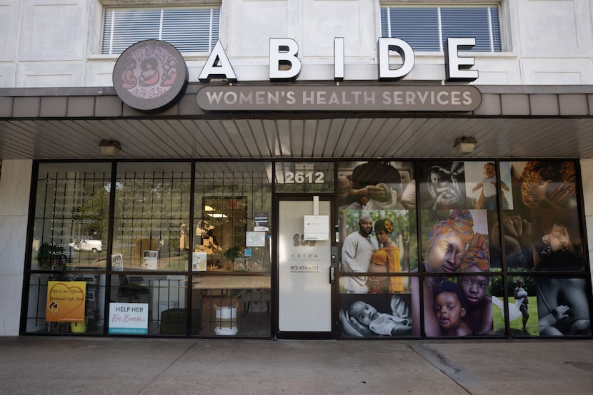 The exterior of Abide Women's Health Services in Dallas on Tuesday, Sept. 30, 2025. The...