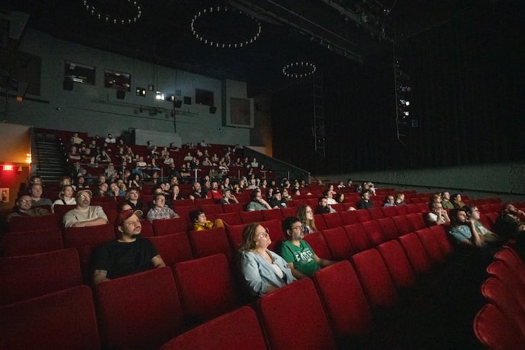 Audience members watch Eraserhead by David Lynch at the Film Society Center, in Philadelphia, Oct. 5, 2025.