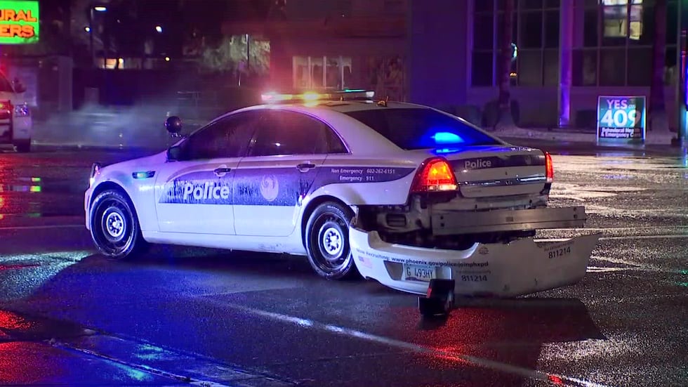The collision was reported near 7th Avenue and Indian School Road.