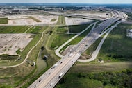 Texas Loop 12 is seen headed toward State Highway 114 and the former Texas Stadium site in...