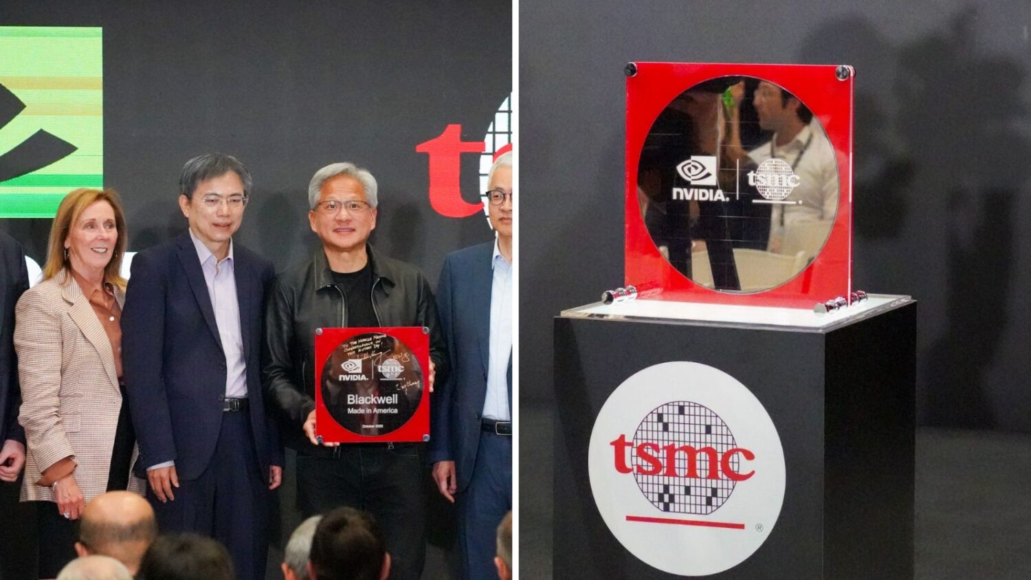 1st American made Blackwell wafer celebrated by NVIDIA, TSMC...