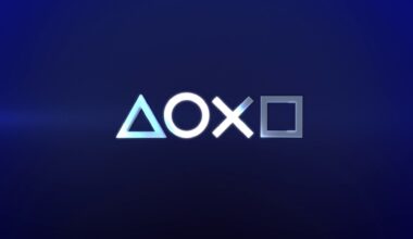 PlayStation symbols on a dark blue background.