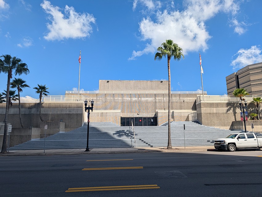 The Police Memorial Building, at 501 E. Bay St. in Downtown Jacksonville. The Police Memorial Building, at 501 E. Bay St. in Downtown Jacksonville.