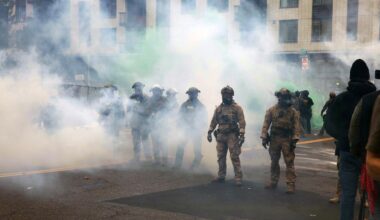Federal agents use tear gas, make arrests as Portland ICE protest swells into the hundreds