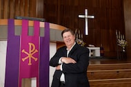 The Rev. Stan Copeland, senior pastor of Lovers Lane United Methodist Church, poses for a...
