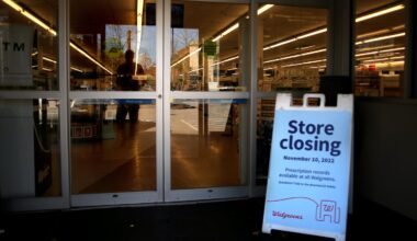 A sign at a closing Walgreens store in Mattapan in 2022. More than a half-million people in Massachusetts live without easy access to pharmacies.