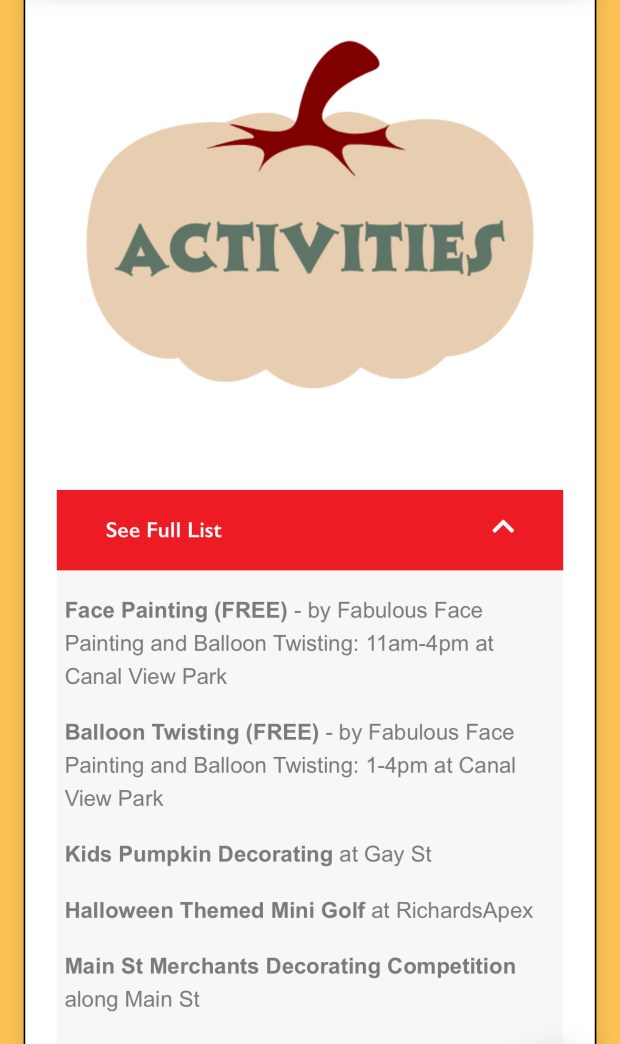 Kid-centric activities will provide fall-themed outlets for those with youngsters....