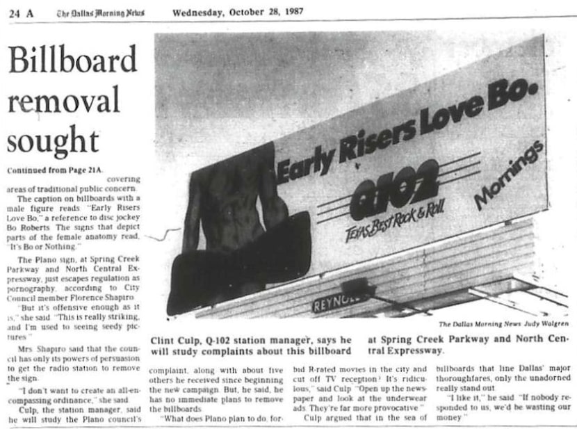 Sometimes Bo Roberts talked about the news. And sometimes he made it, as evidenced by this...