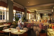 Renderings of renovations planned for The Stoneleigh hotel, a Marriott Autograph Collection...