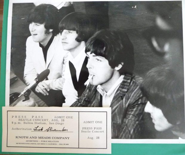 Channel 10 TB photographer Lee Louis attended The Beatles' Aug. 1965 San Diego concert and the band's pre-show press conference. (Courtesy Lee Louis)