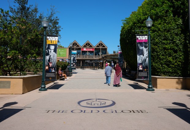 The walkway leading to The Old Globe campus in Balboa Park on Oct. 3, 2025. (Nelvin C. Cepeda / The San Diego Union-Tribune)