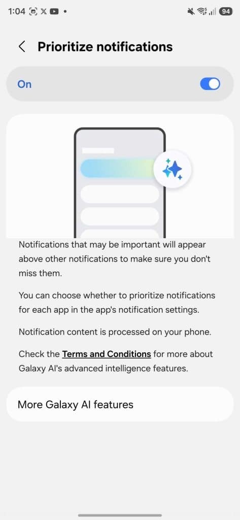 Samsung One UI 8 5 prioritize notifications