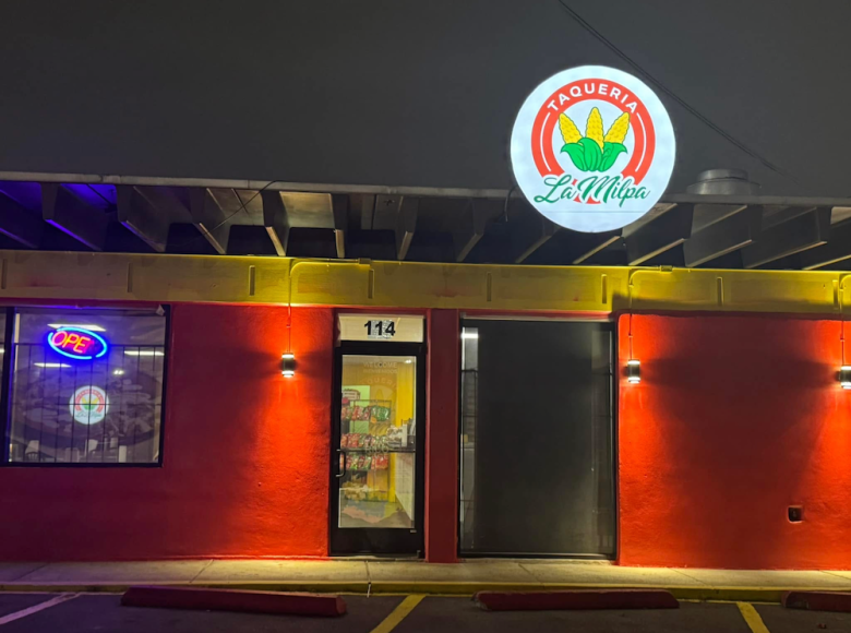 the exterior of Taqueria La Milpa