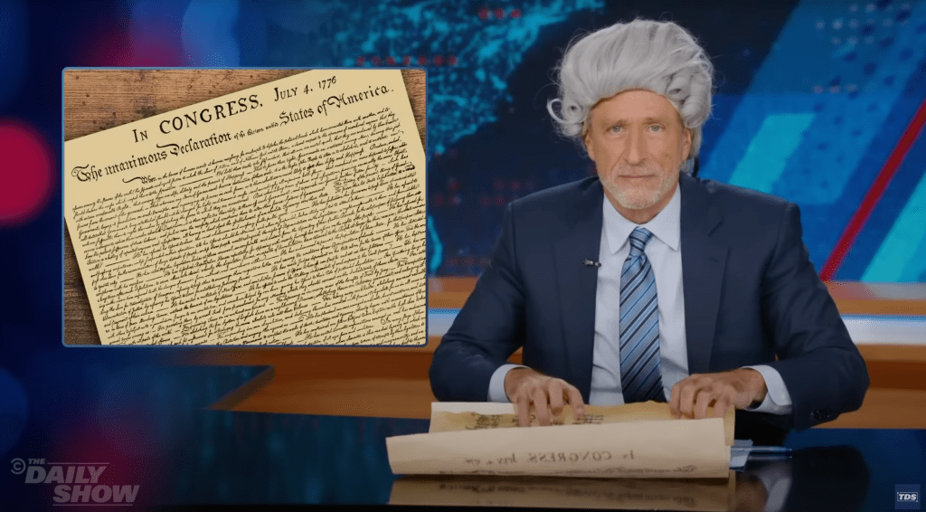 Jon Stewart On No Kings Rallies, Fox News & Trump Being 'King-Esque'
