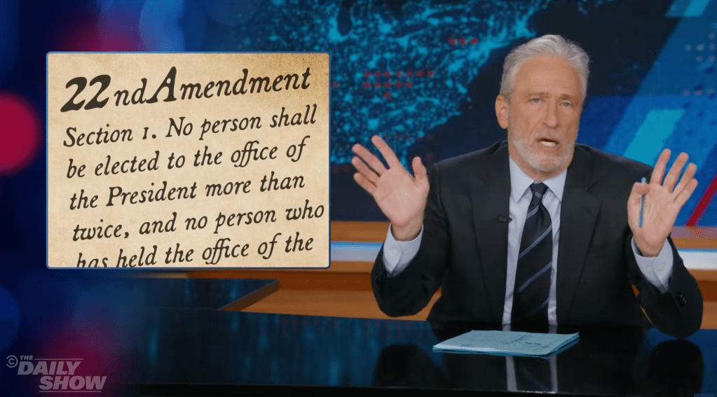 Jon Stewart Rings The Alarm On Unconstitutional Trump Third Term