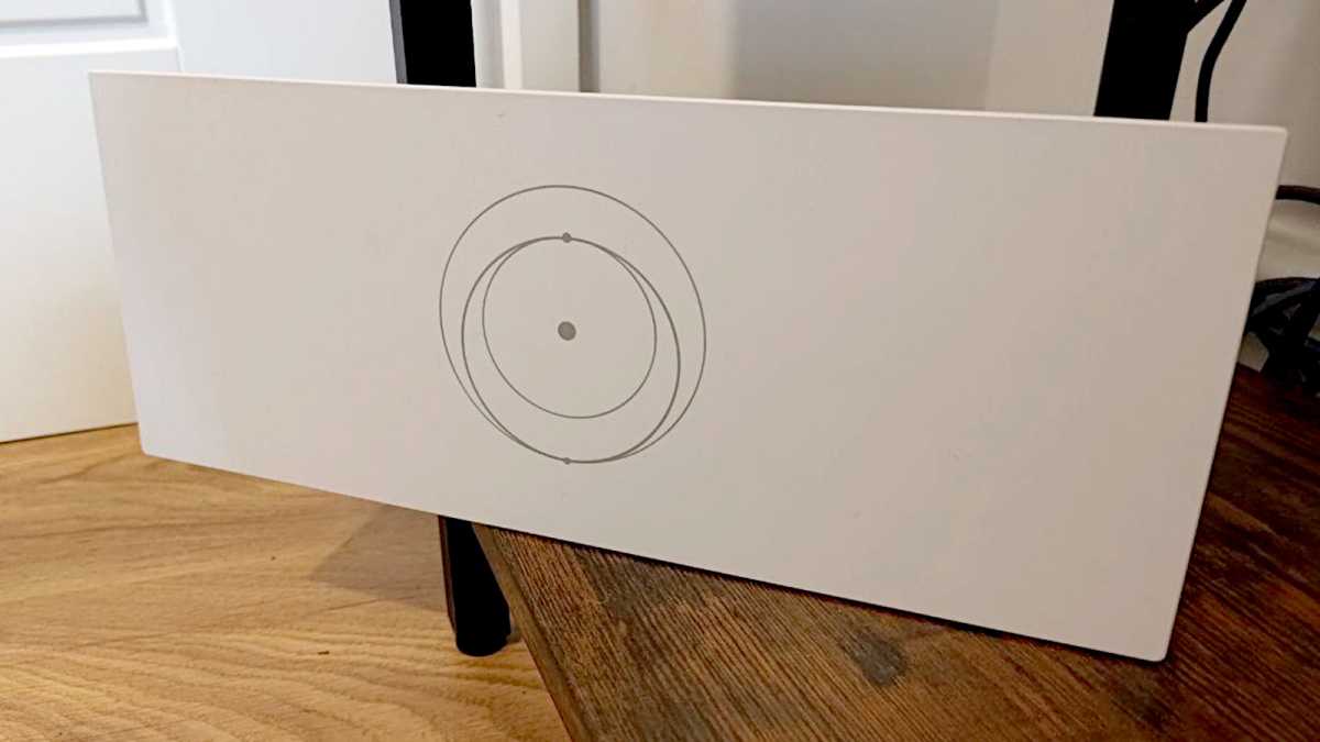 Starlink Wi-Fi router close-up on its side