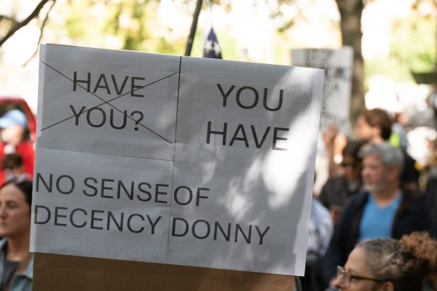 'No Kings Day Rally' against Donald Trump along Prospect Park West in Brooklyn on Saturday Oct. 18, 2025. 1202. (Theodore Parisienne / New York Daily News)