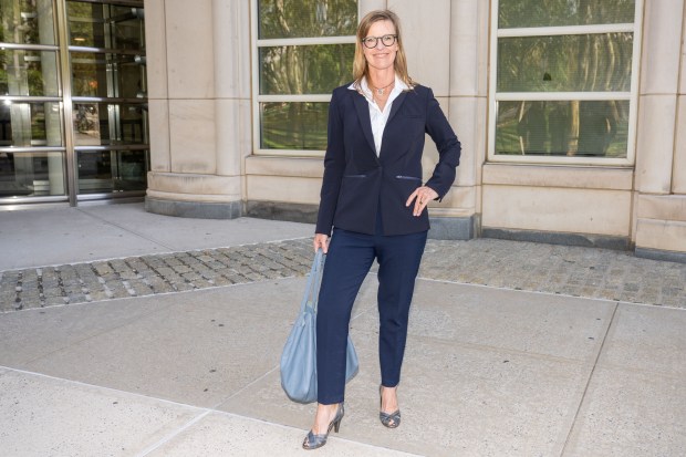 Attorney Deirdre von Dornum is pictured outside Brooklyn Federal Court in Brooklyn, New York, on Thursday, Oct. 2, 2025. (Theodore Parisienne / New York Daily News)