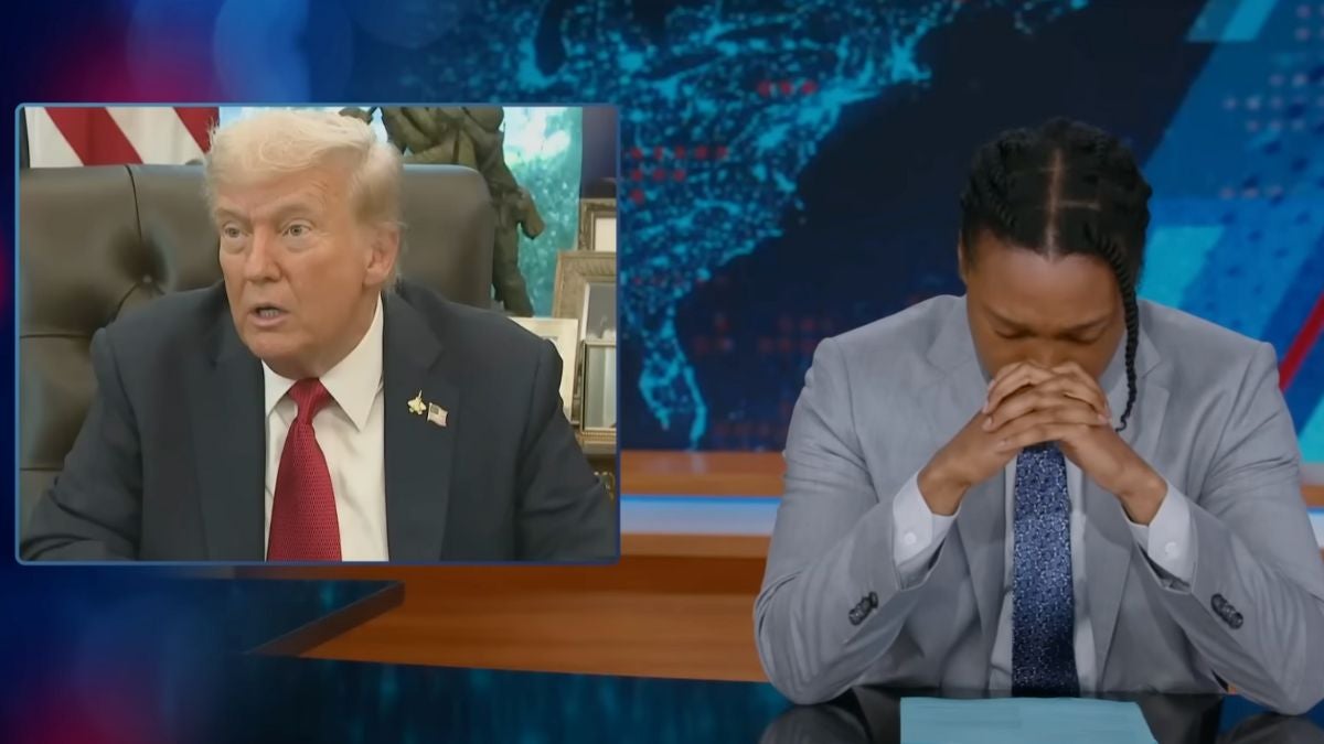 The Daily Show Roasts Trump Over Diddy Name Drop in Oval Office