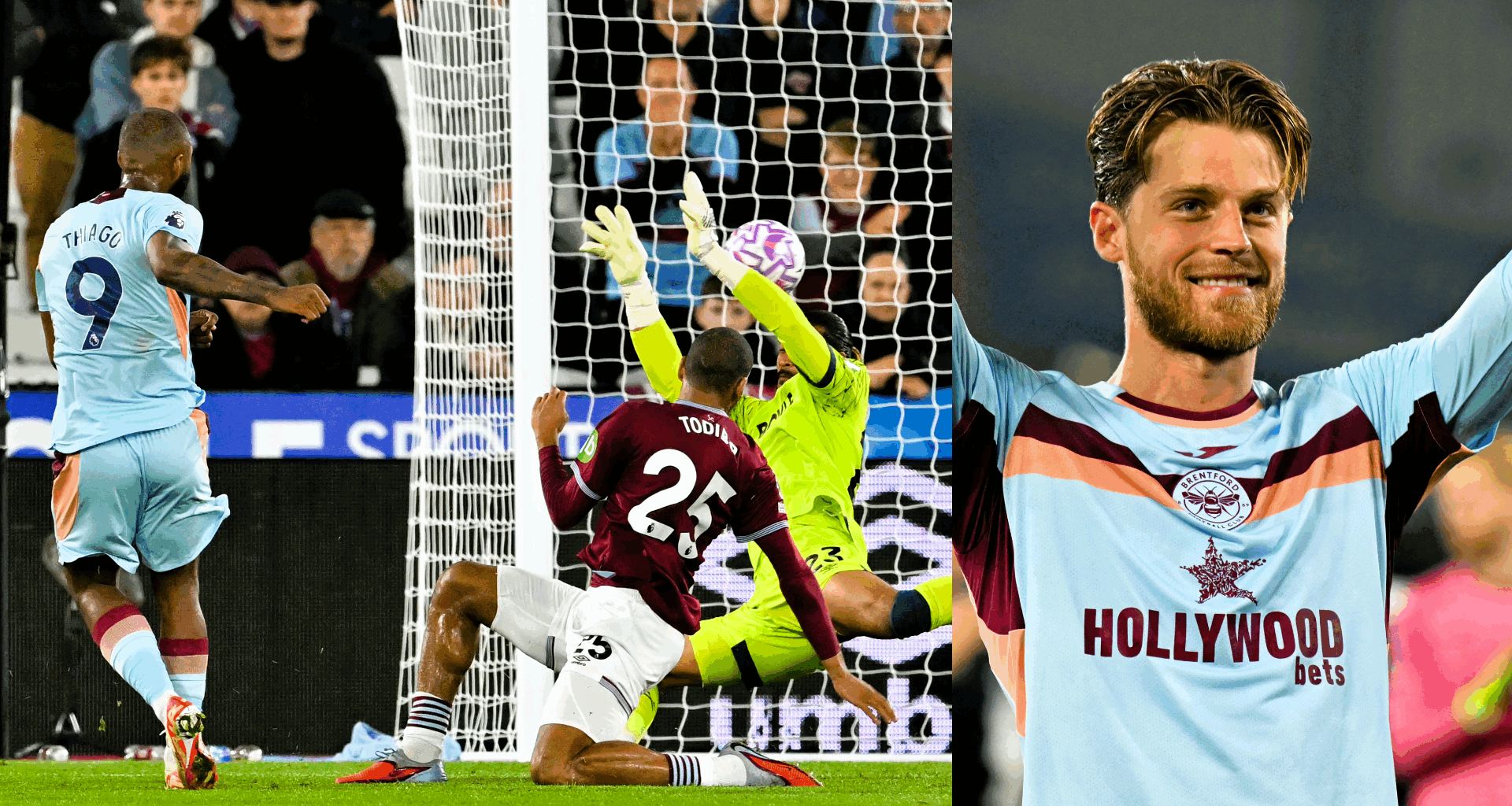 Brentford beat West Ham to earn first away win of the season