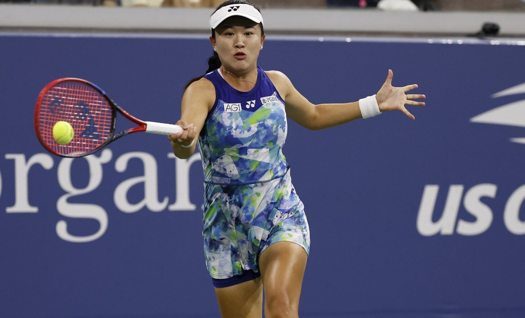 Zhu Lin in action ahead of the WTA Jiujiang Open.