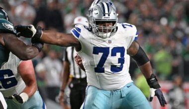 Tyler Smith is active but will not start. Dallas Cowboys going with four backup OL vs. Jets