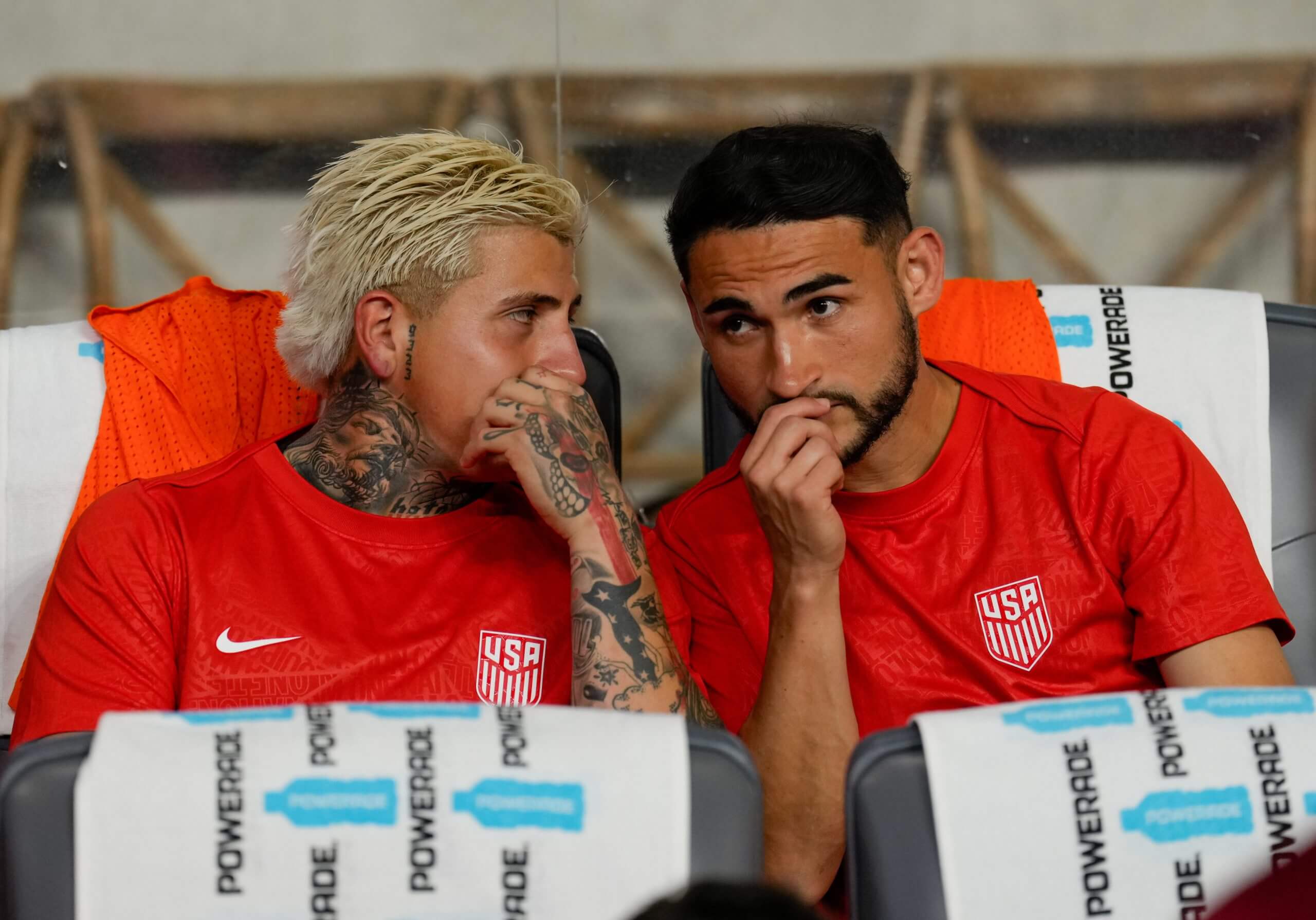 Cristian Roldan and USMNT teammate Diego Luna