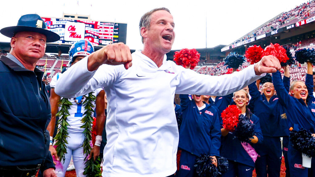 Ole Miss head coach Lane Kiffin. Mandatory credit: Kevin Jairaj-Imagn Images