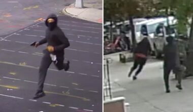 Video shows terrifying moment masked gunman opens fire on NYC street in broad daylight shooting
