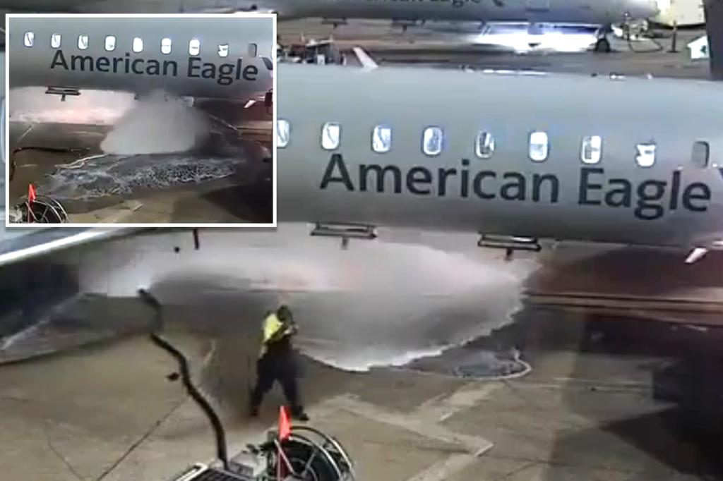 Wild video shows worker lose control of fuel hose at Dallas-Fort Worth Airport