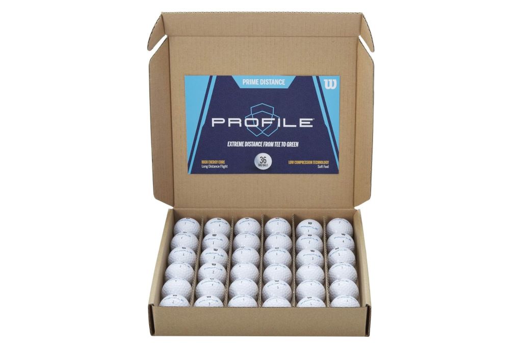 A 36-piece set of golf balls from Wilsons