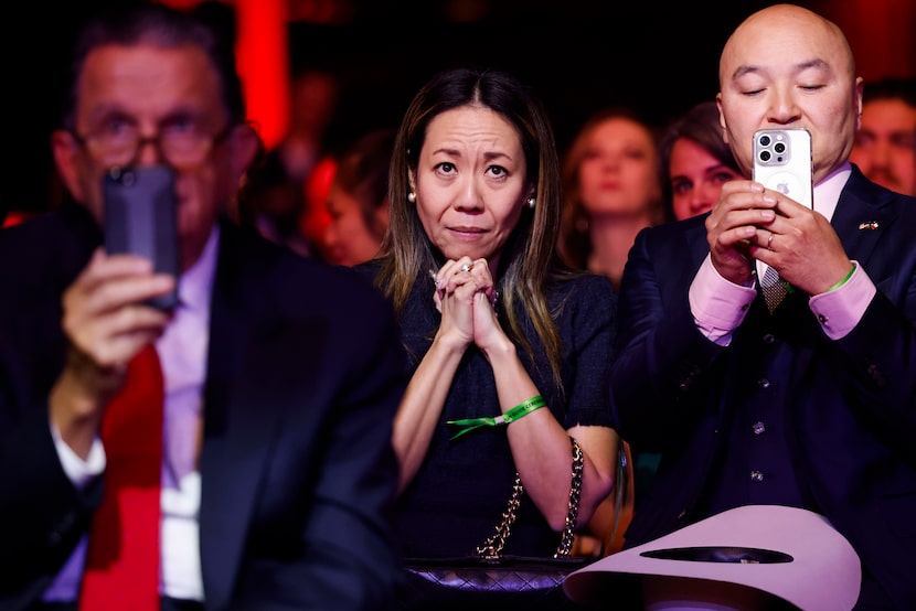 Hiroko Sekiguchi (center) waits with anticipation next to her husband chef Tatsuya Sekiguchi...