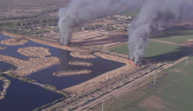 Smoke rising in west Phoenix as crews work on prescribed burn