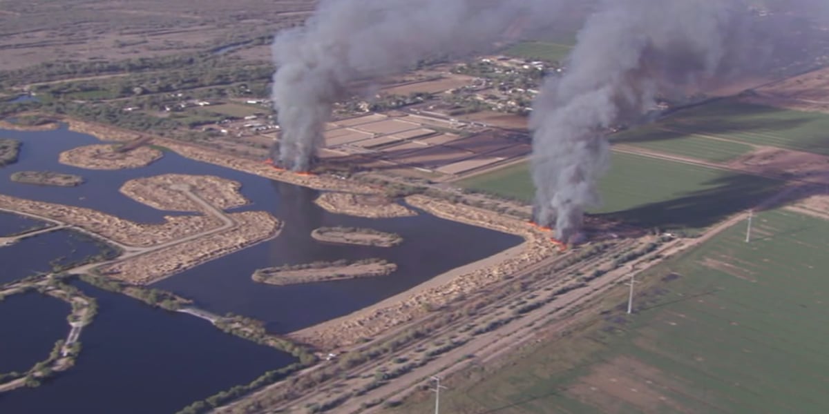 Smoke rising in west Phoenix as crews work on prescribed burn