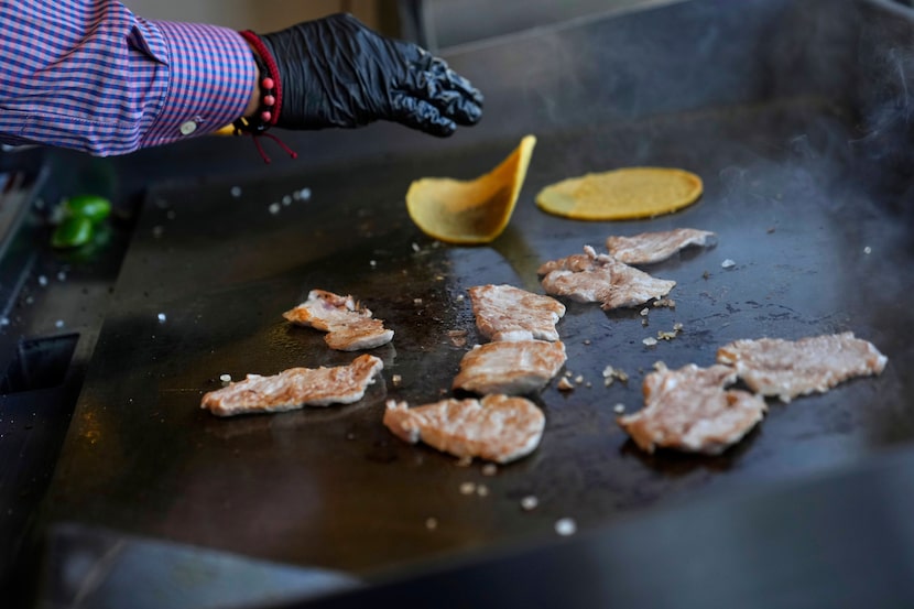Michelin-starred Chef Mario Hernández Alonso of El Califa de León taqueria in Mexico City,...