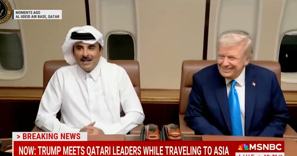 Royal Who Gave Trump $400M Gold Plane Brazenly Boards AF1