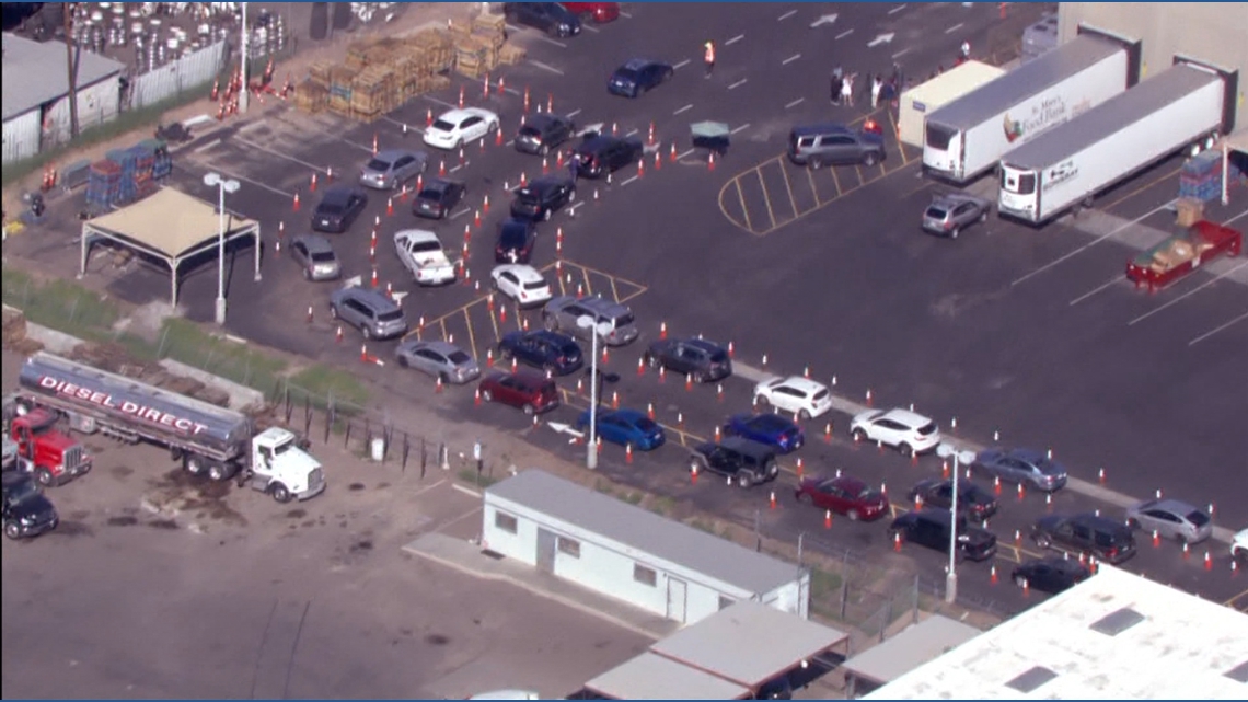 Long line seen outside Phoenix food bank as SNAP benefits are about to run out