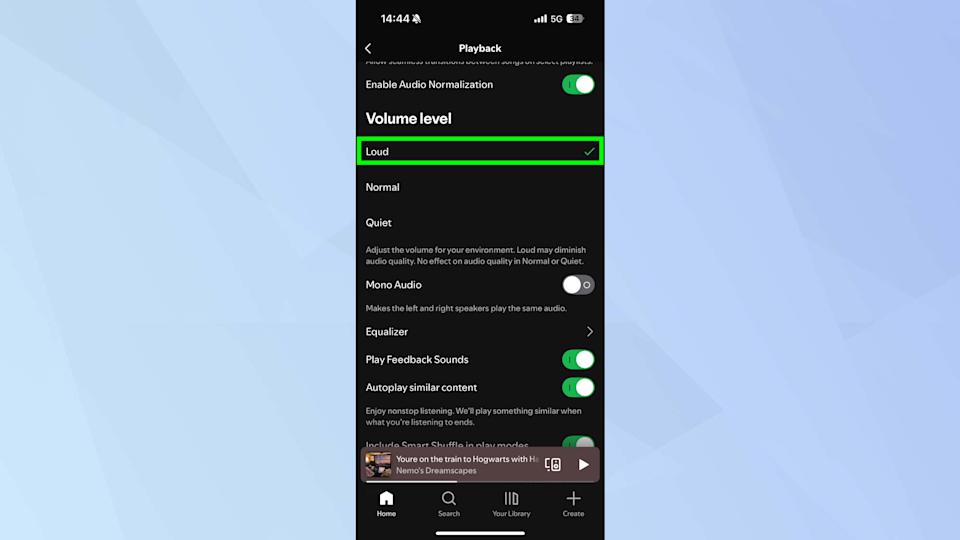 Spotify volume level