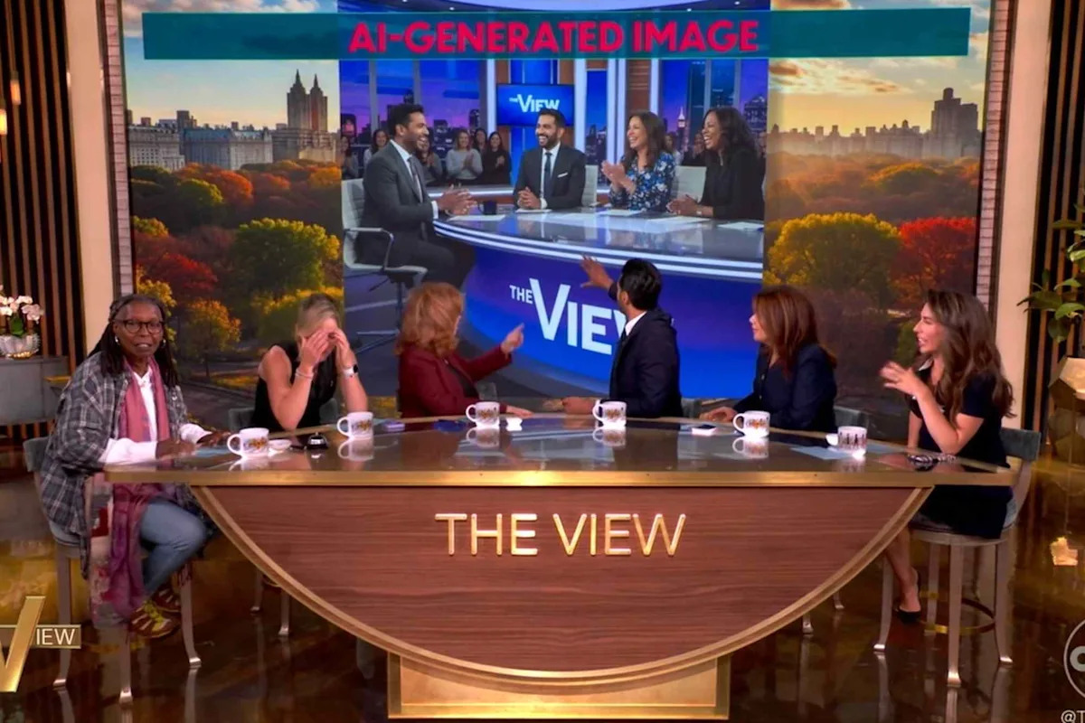 Sara Haines hangs head as Joy Behar mistakes AI-generated woman for “The View” cohost Sunny Hostin: 'That's Sunny'