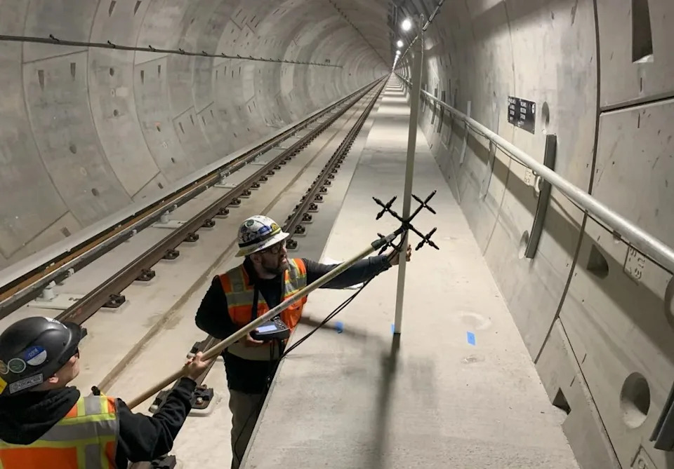 <em>Crews continue work on the LA Metro D Line extension project in West L.A. (LA Metro/The Source)</em>