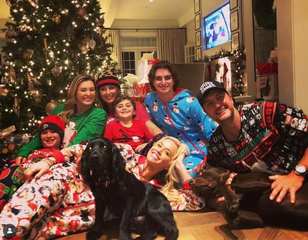 Caroline Bryan/Instagram Luke Bryan and Caroline Bryan with their kids Jordan, Kris, Til, Tate and Bo