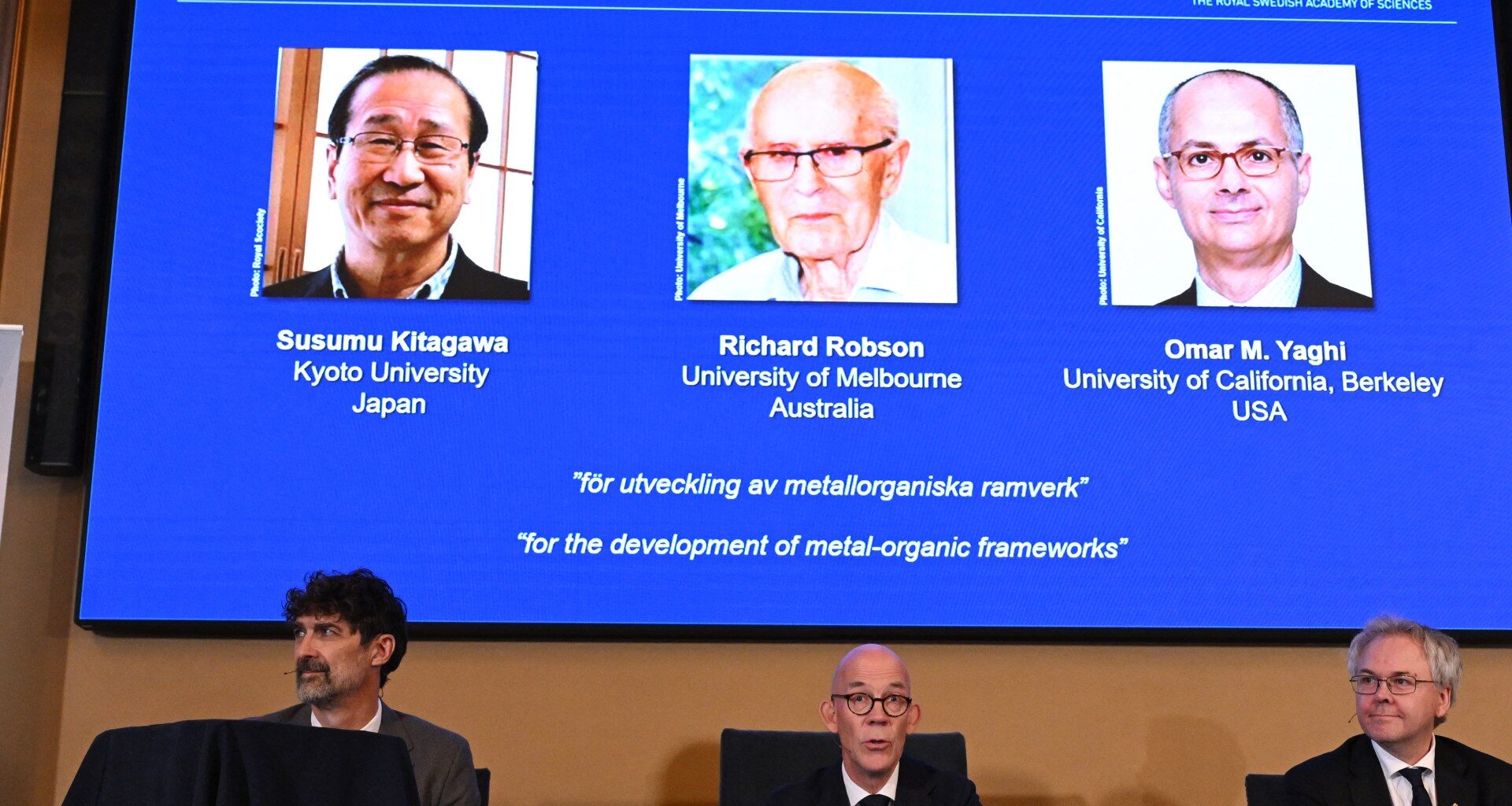 Chemistry Nobel Prize awarded to trio in field of metal organic frameworks | News