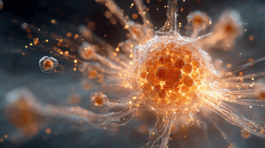 cancer cell exploding