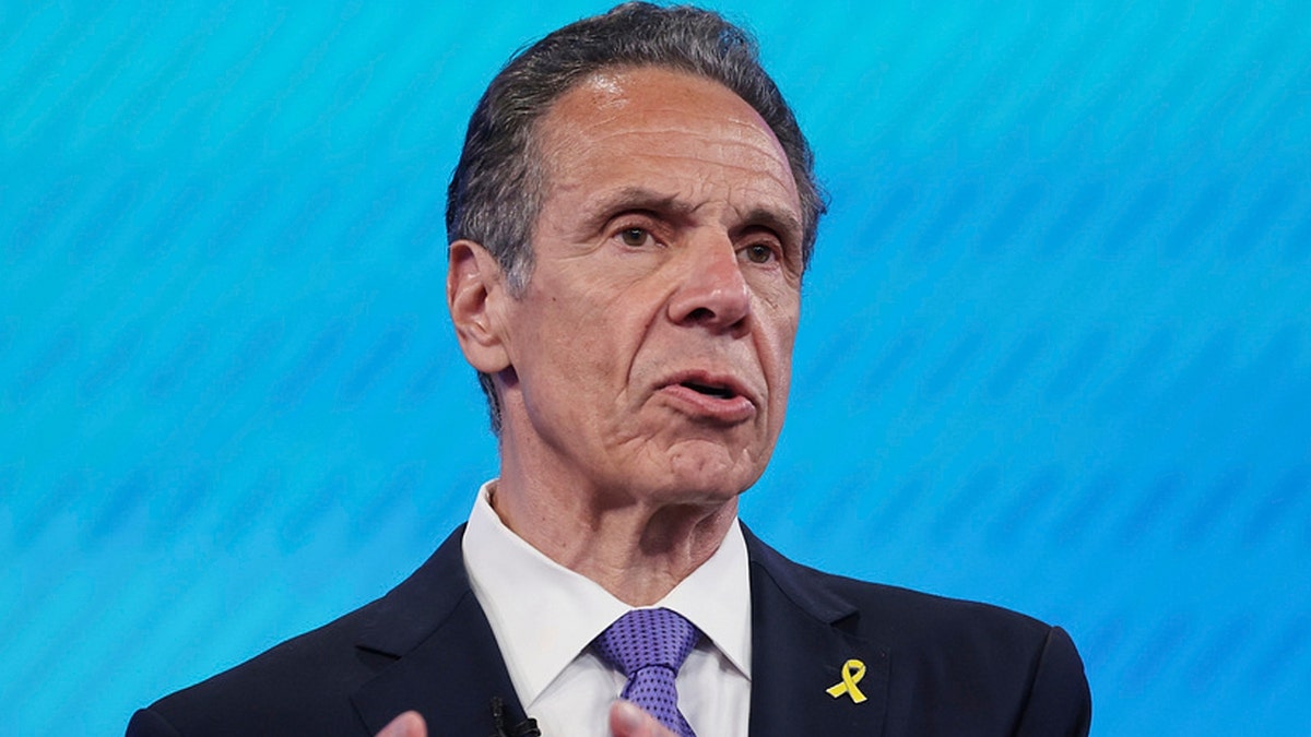 Andrew Cuomo speaking at a debate