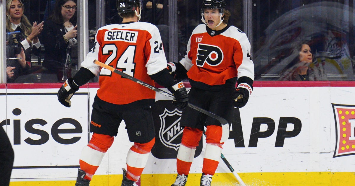 Trevor Zegras scores 2 goals and Philadelphia Flyers slip past New York Islanders 4-3 in a shootout