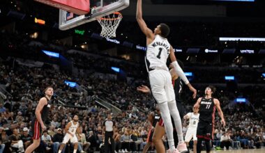Wembanyama leads San Antonio Spurs to their first 5-0 start with 27 points, 18 rebounds in win over Miami Heat