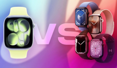 Apple Watch Series 11 graphic versus prior Apple Watch models.